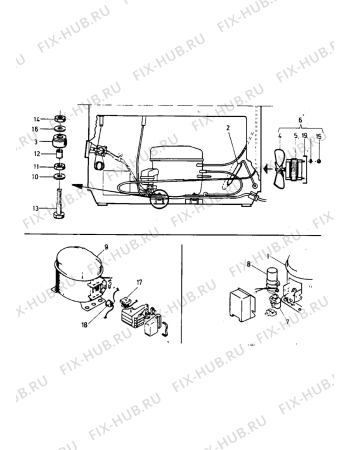 Взрыв-схема холодильника Electrolux TC1510 - Схема узла Cooling system 017